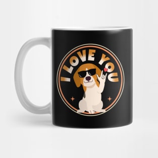 Cute Dog Saying I Love You in Sign Language Mug